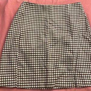 Eyeshadow plaid slit skirt
